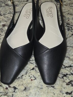 NEW Franco Sarto Women's Raena Slingback Flats Size 6 Black